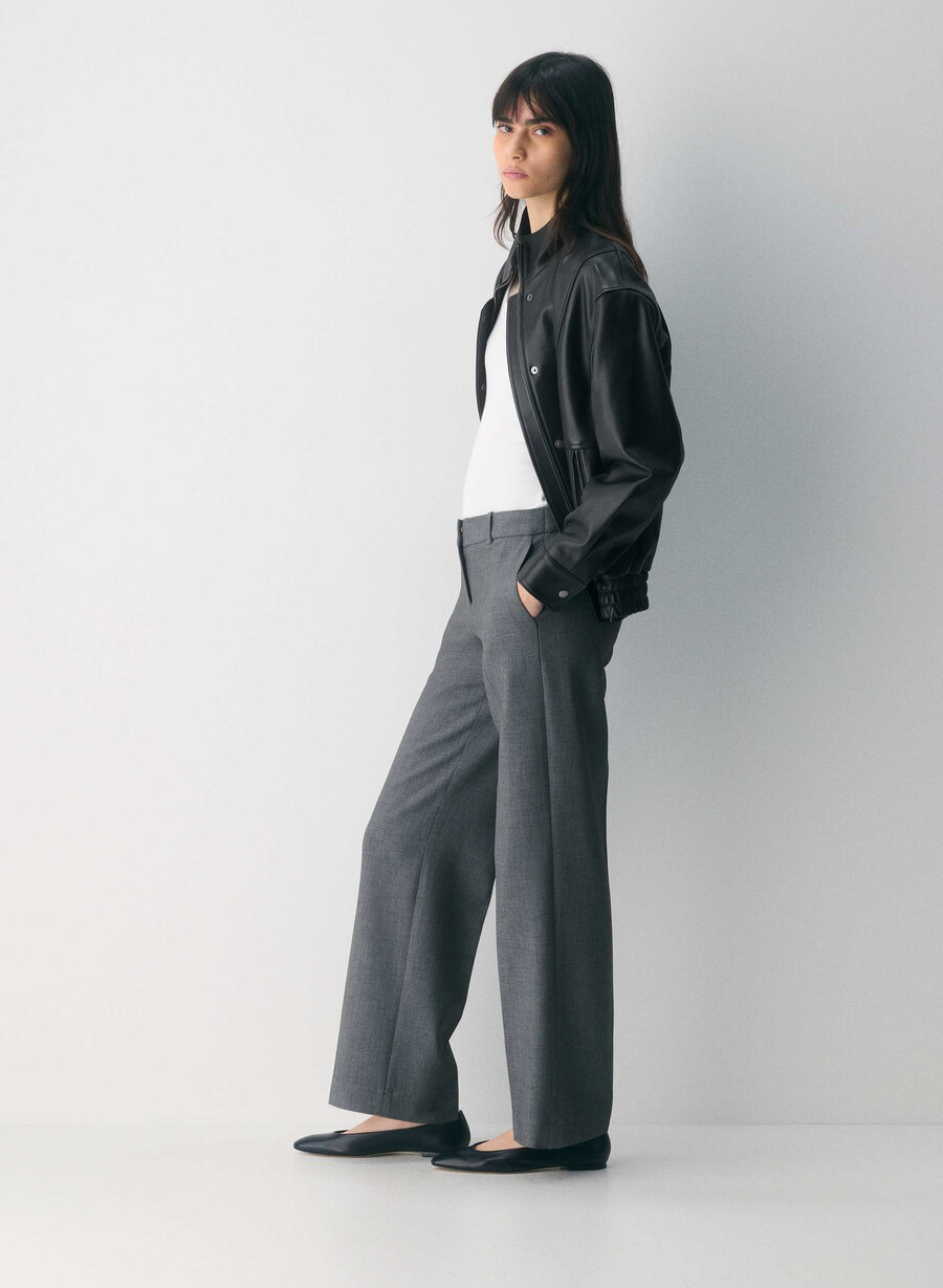 new agency lo-rise pant - ressential heather matte pearl