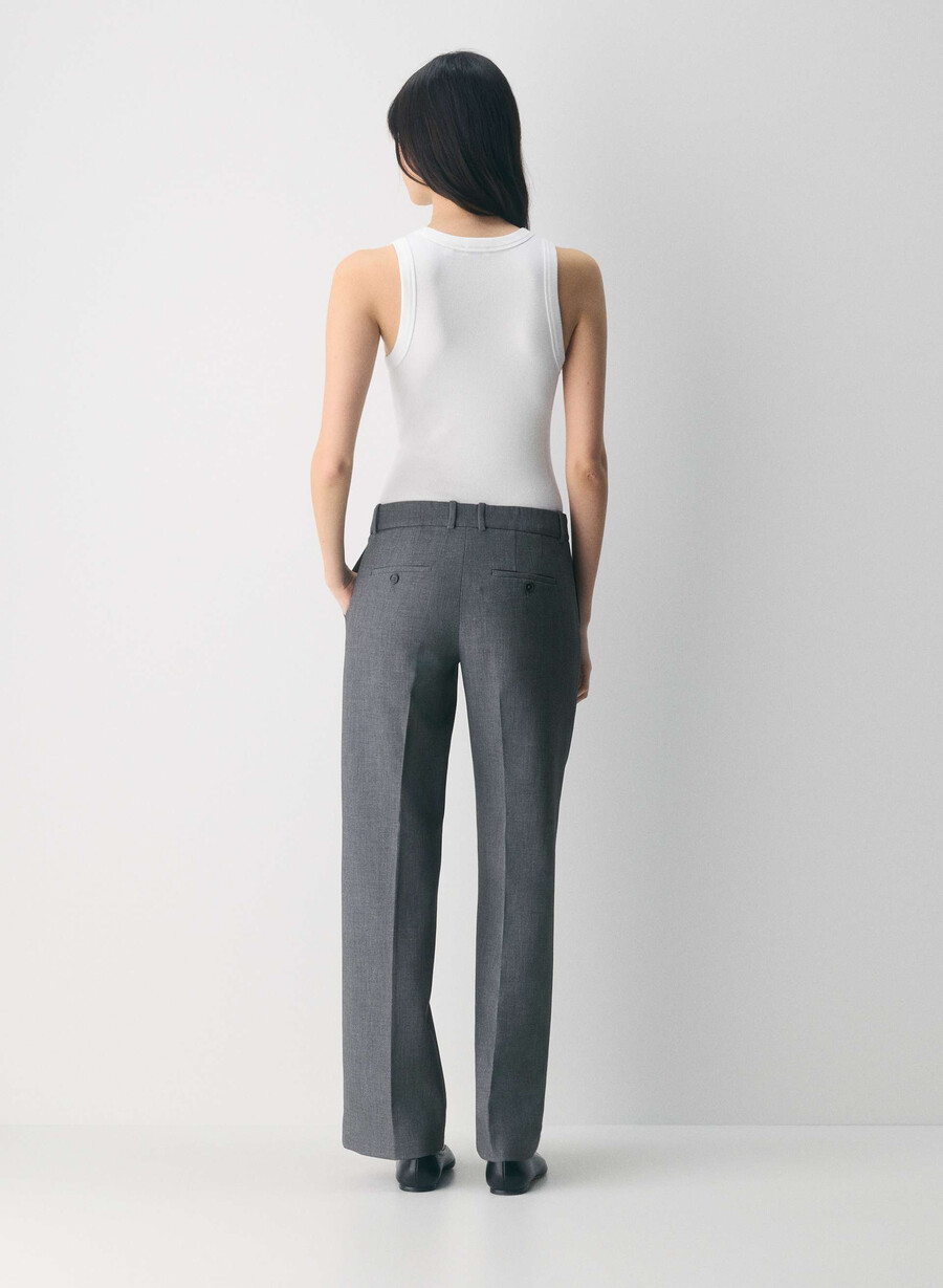 new agency lo-rise pant - ressential heather matte pearl