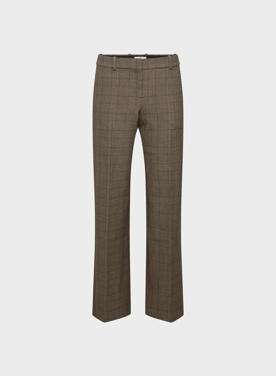 new agency lo-rise pant - ressential tyson chk browntaup