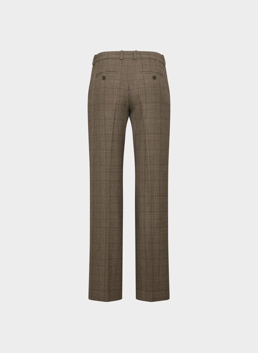 new agency lo-rise pant - ressential tyson chk browntaup
