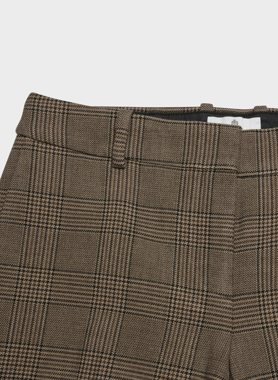 new agency lo-rise pant - ressential tyson chk browntaup