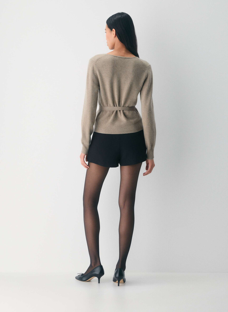 haywood wool cashmere sweater heather nomad taupe
