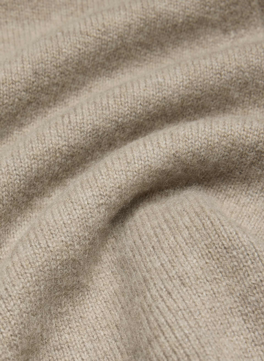 haywood wool cashmere sweater heather nomad taupe