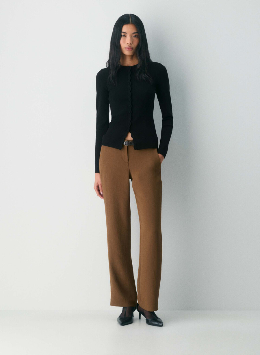 strata pant - crepette chocolatier brown