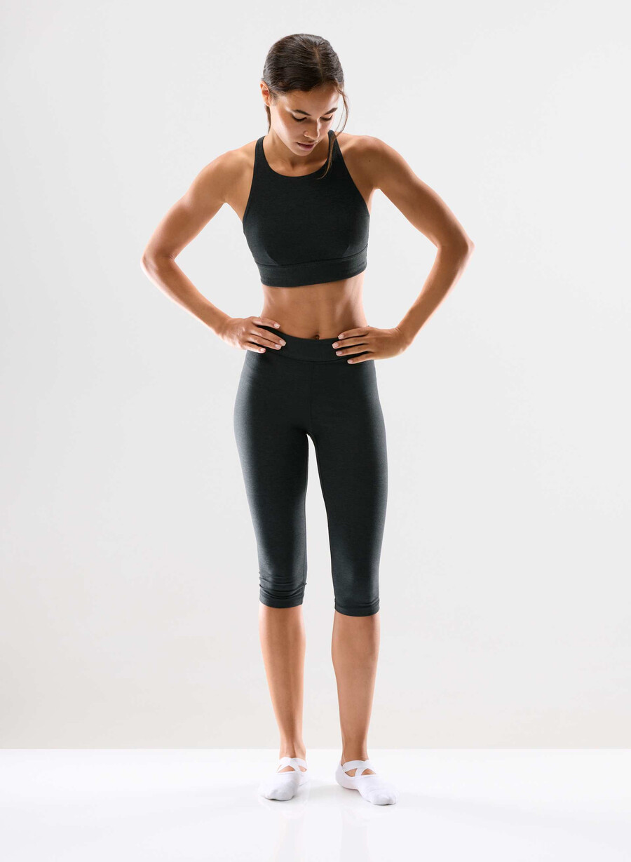 softwhip flawless sports bra heather black