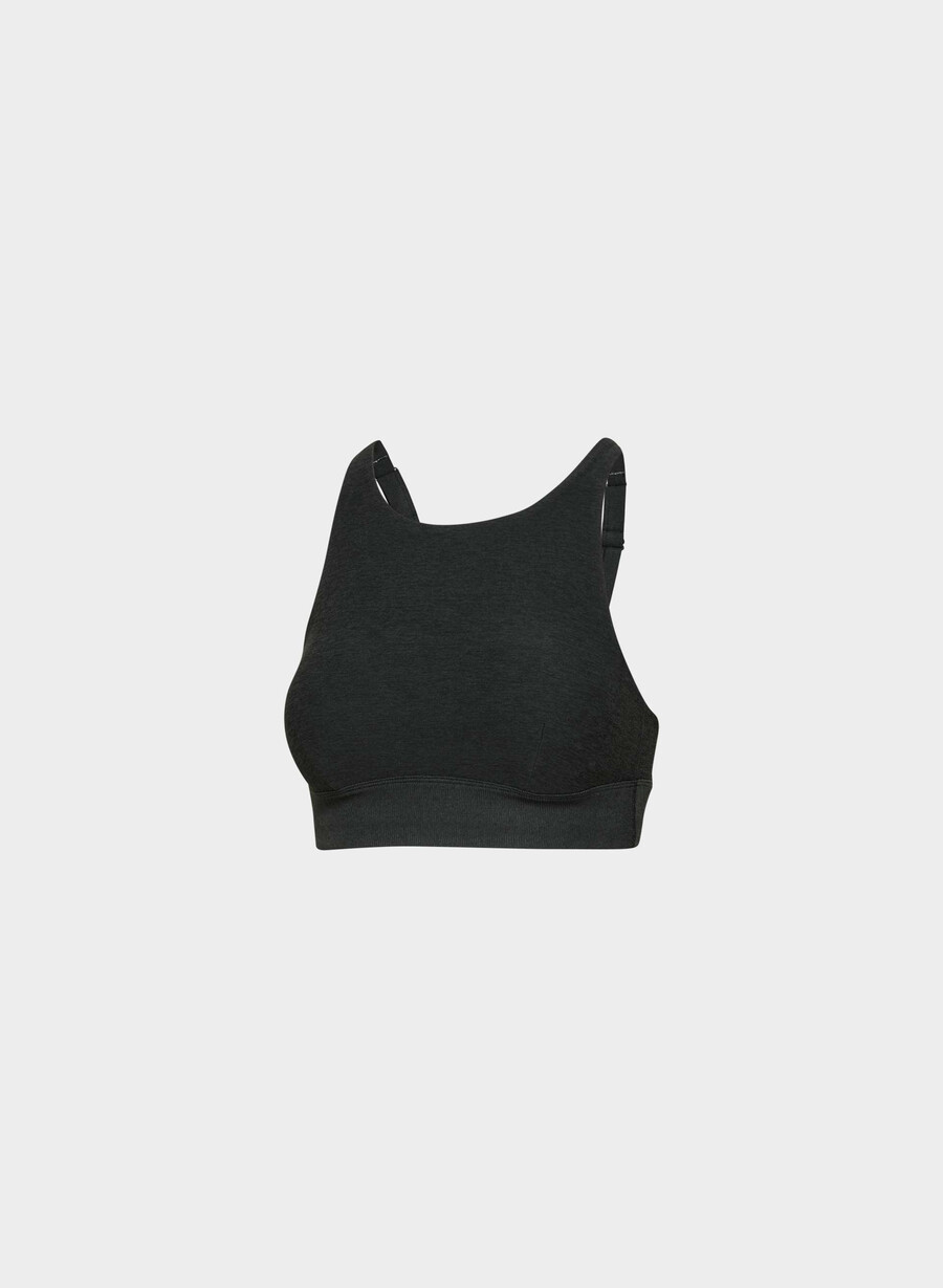 softwhip flawless sports bra heather black