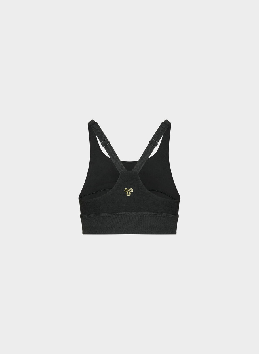 softwhip flawless sports bra heather black