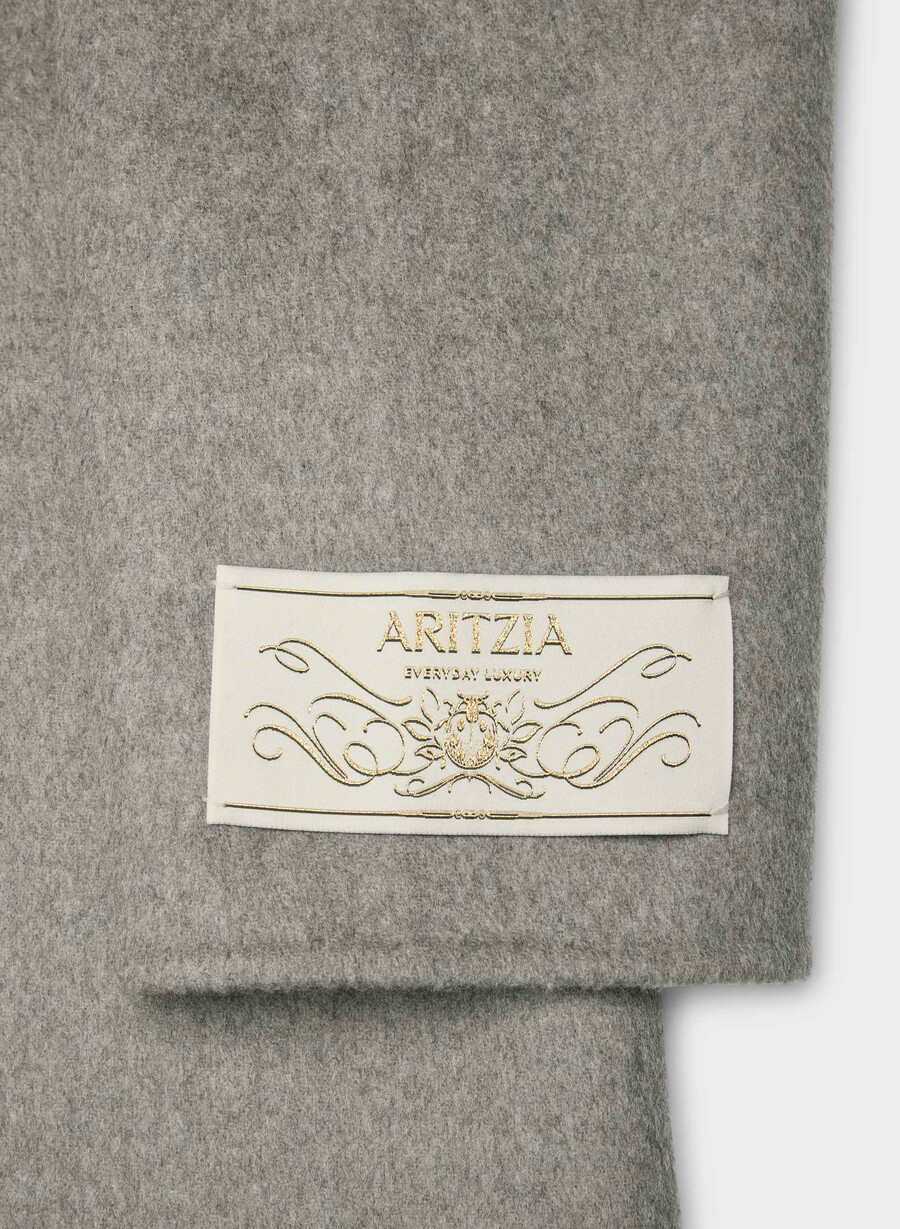 the cocoon double-faced coat - luxe rewool heather matte pearl