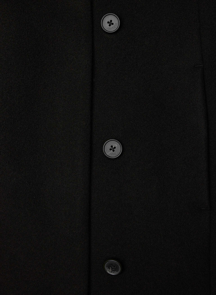 the connor long coat - soft wool cashmere black