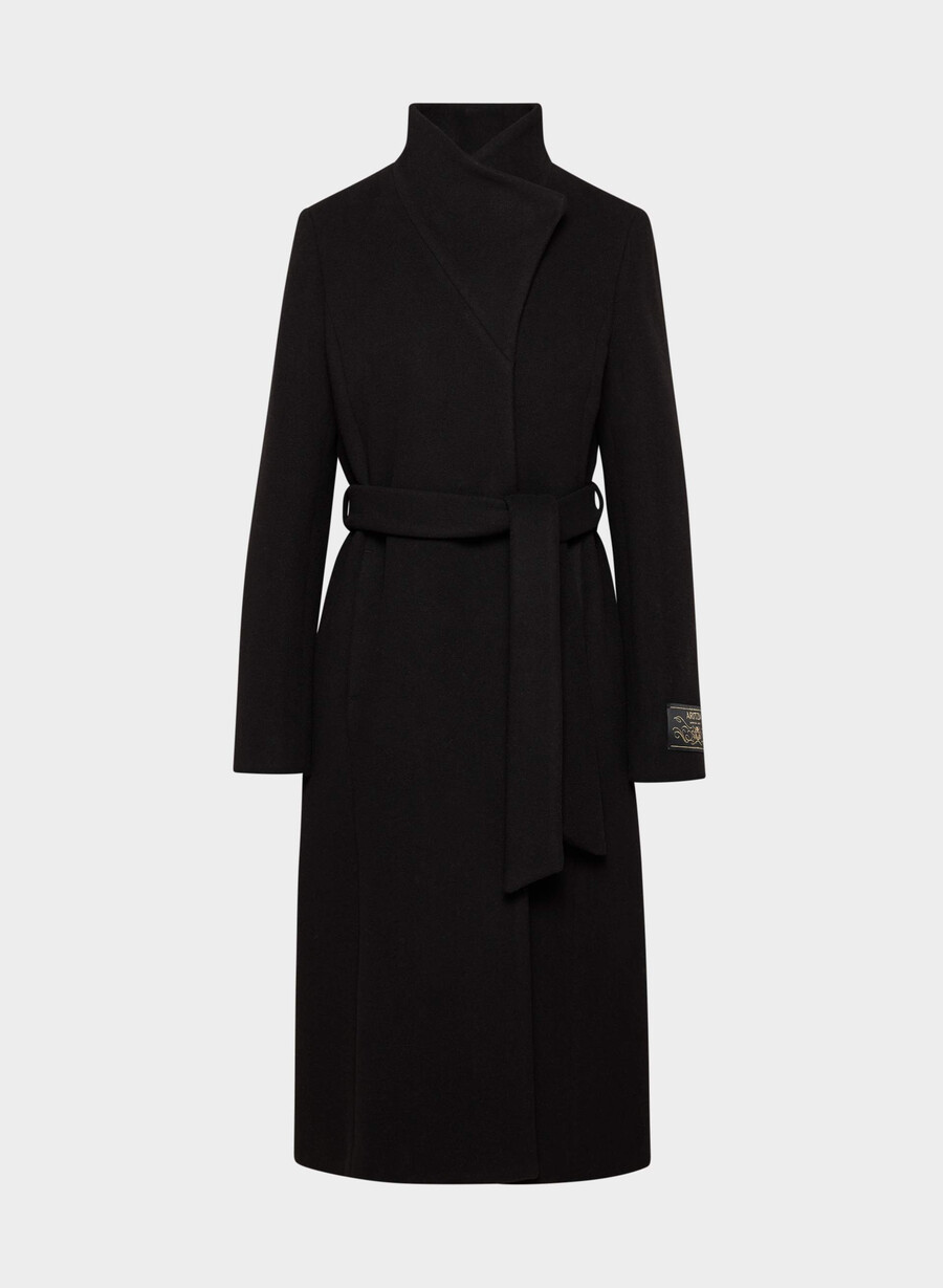 the connor long coat - soft wool cashmere black