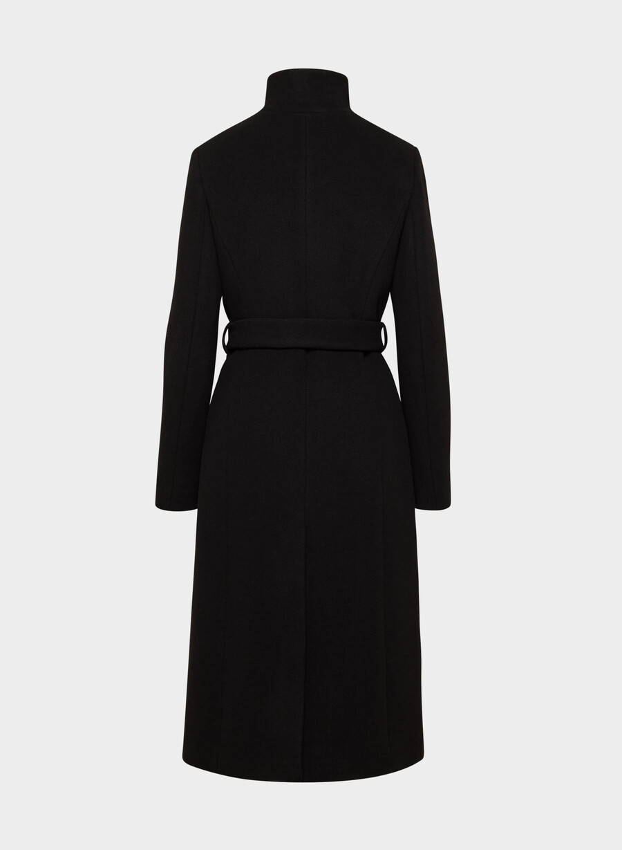 the connor long coat - soft wool cashmere black