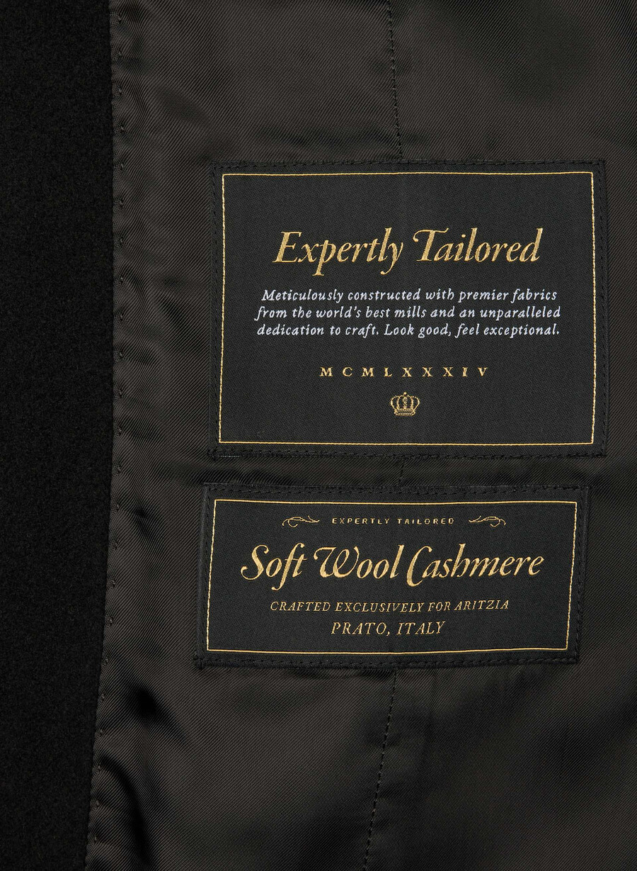 the connor long coat - soft wool cashmere black