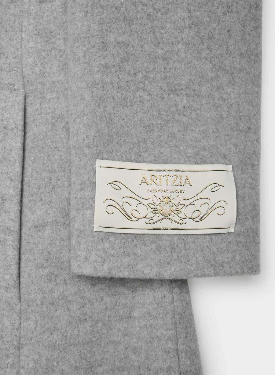 the connor long coat - soft wool cashmere heather charcoal