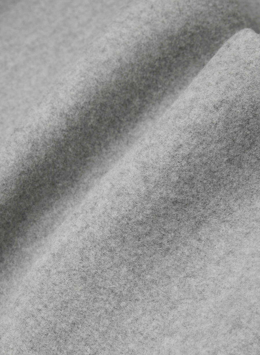 the connor long coat - soft wool cashmere heather charcoal