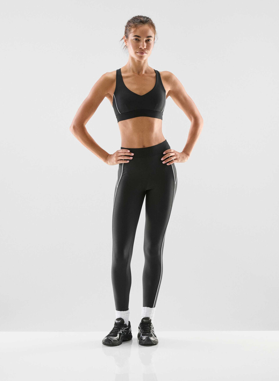 glotone hustle sports bra black bright wht