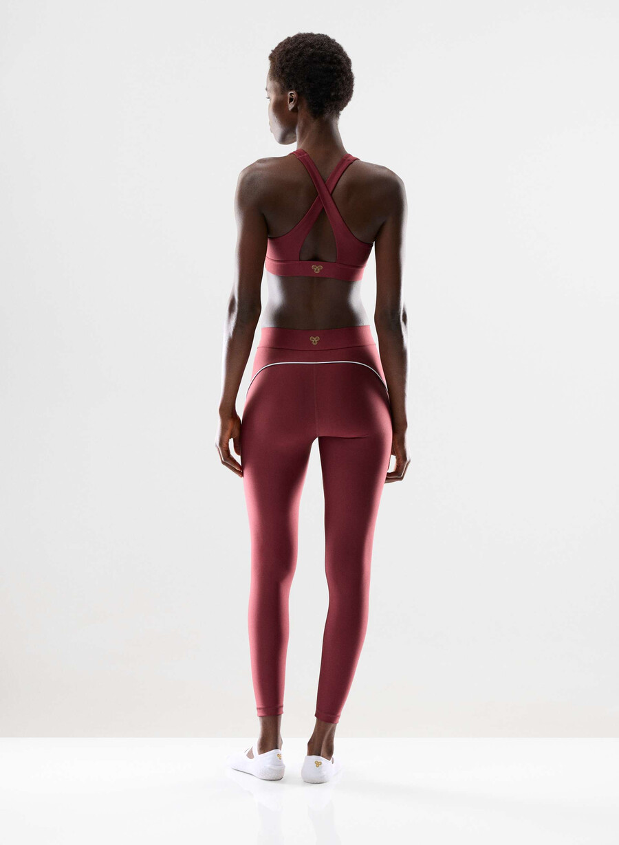 glotone hustle sports bra cordovan bright wht