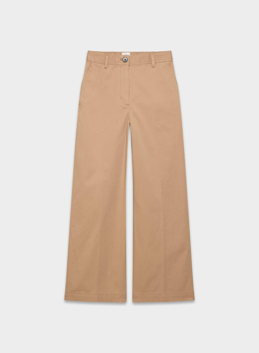 chino relaxed hi-rise wide pant washed bronze camel