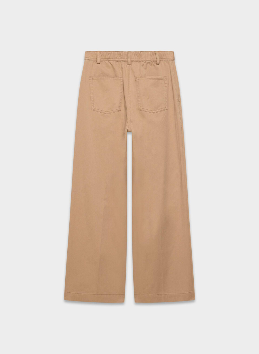 chino relaxed hi-rise wide pant washed bronze camel