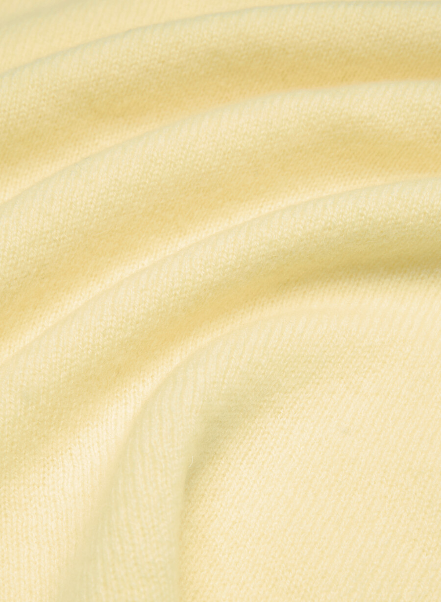 feather cashmere relaxed shortsleeve sweater butter yellow
