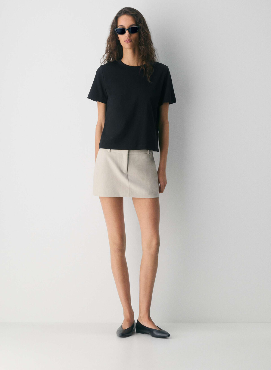 chisel micro skort - ressential heather matte pearl