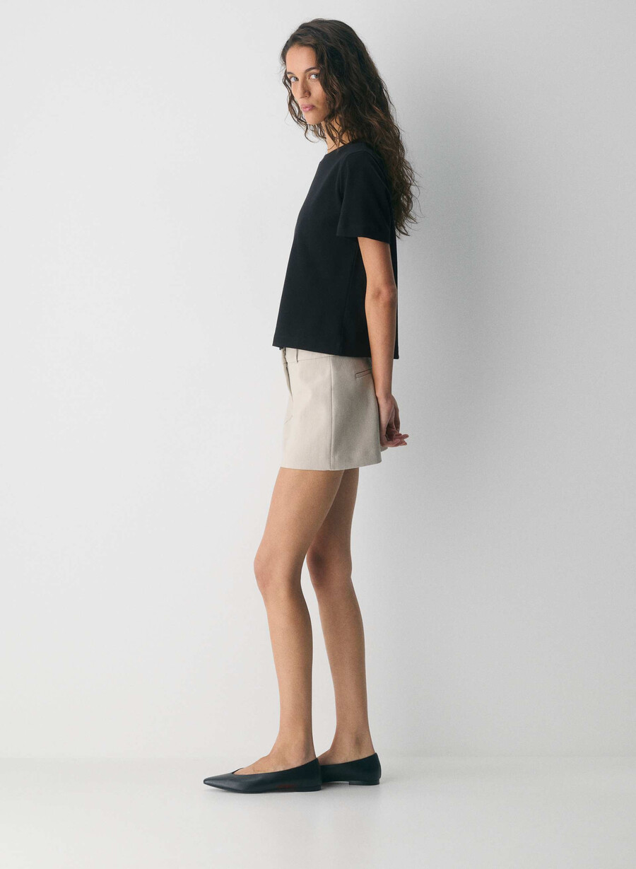 chisel micro skort - ressential heather matte pearl