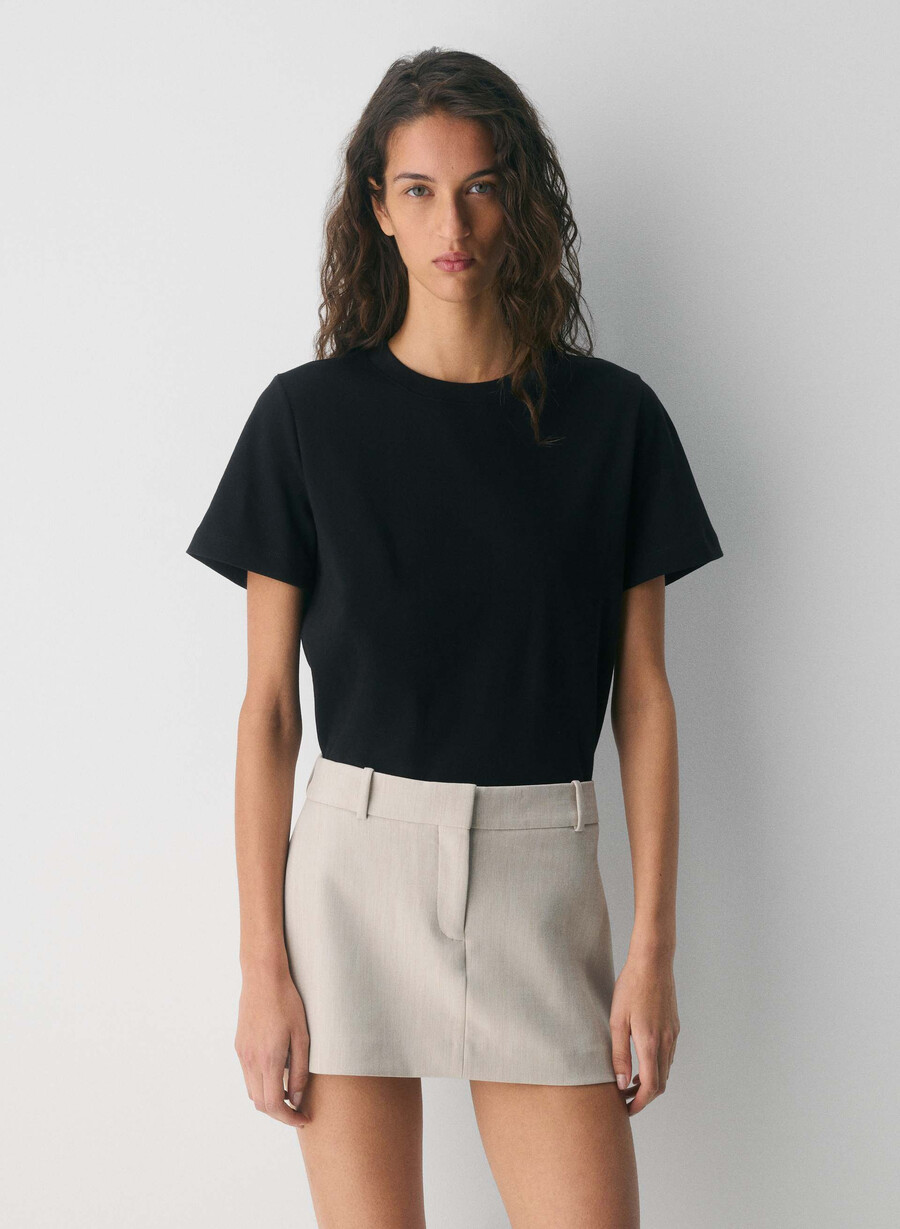 chisel micro skort - ressential heather matte pearl