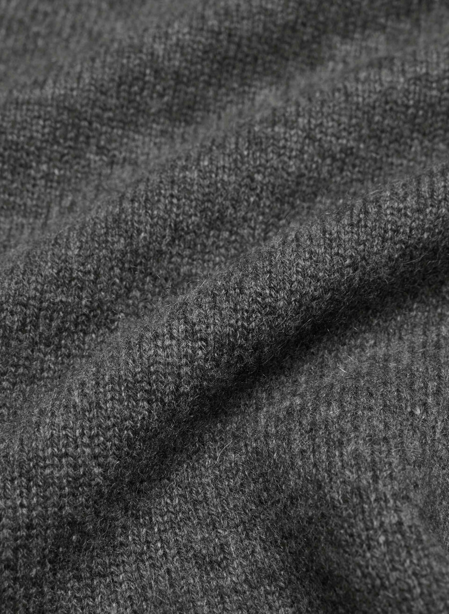 flanders wool cashmere dress heather charcoal