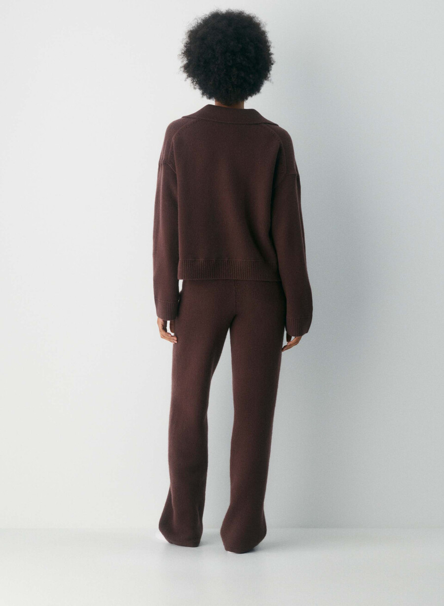 analog polo sweater cocoa powder brown