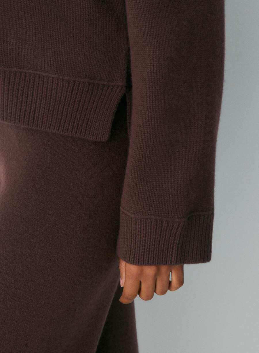 analog polo sweater cocoa powder brown