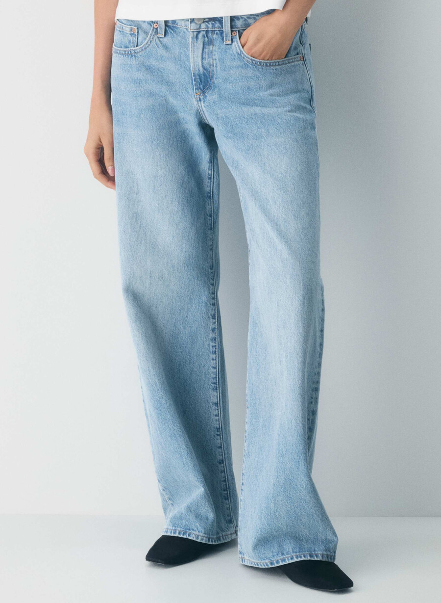 denim forum the 90s super lo-rise baggy jean 7 yrs bleu taboo