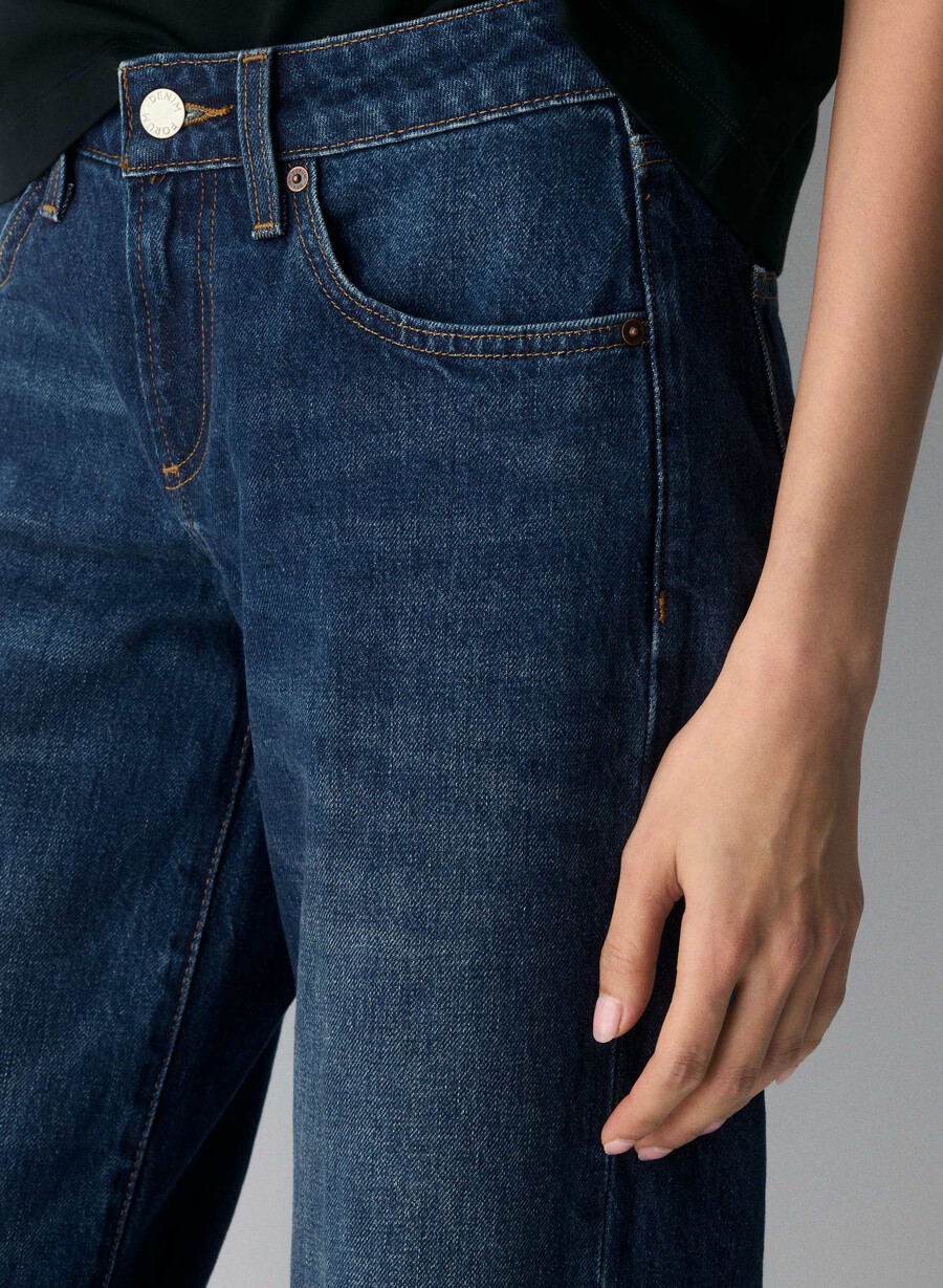 denim forum the 90s super lo-rise baggy jean be about dark bleu