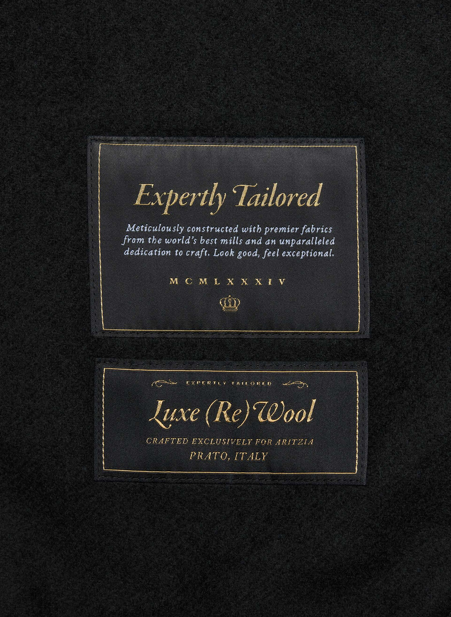 the embrace double-faced coat - luxe rewool black