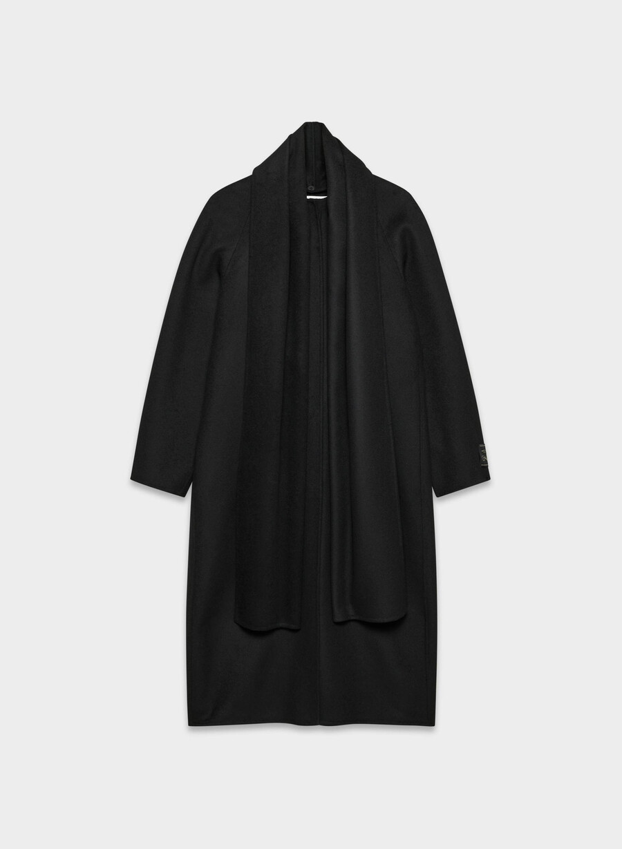 the embrace double-faced coat - luxe rewool black