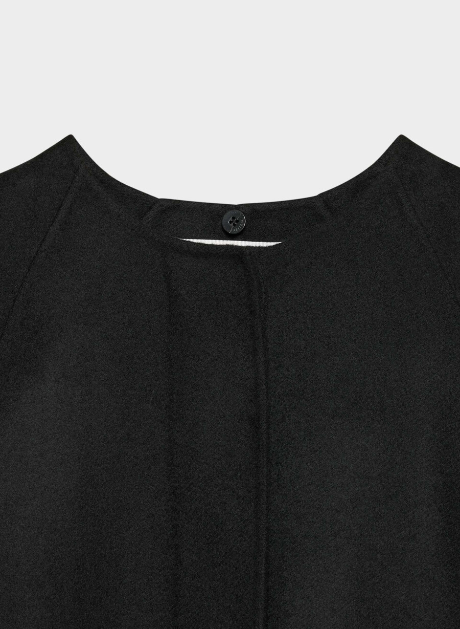 the embrace double-faced coat - luxe rewool black