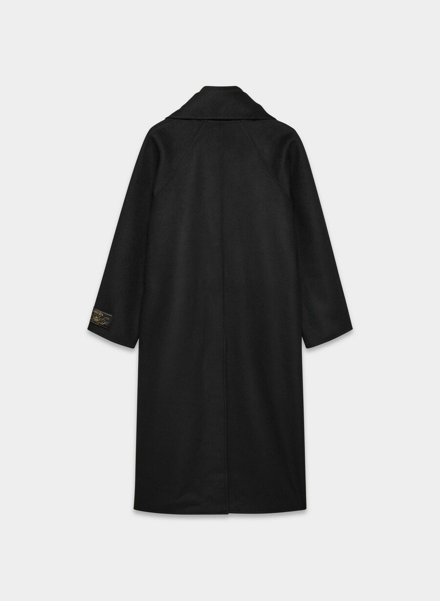 the embrace double-faced coat - luxe rewool black