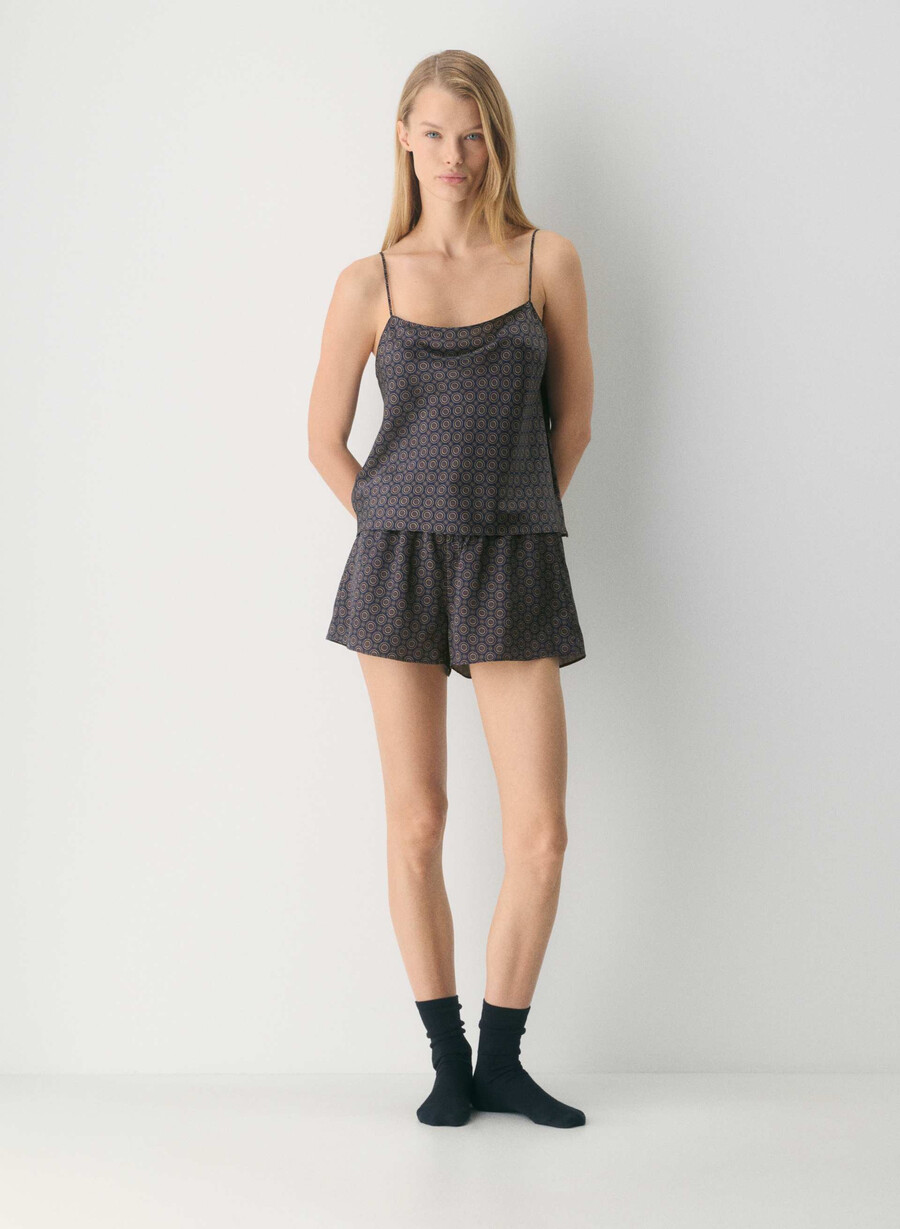 nightside silk pajama camisole admiral cardamon