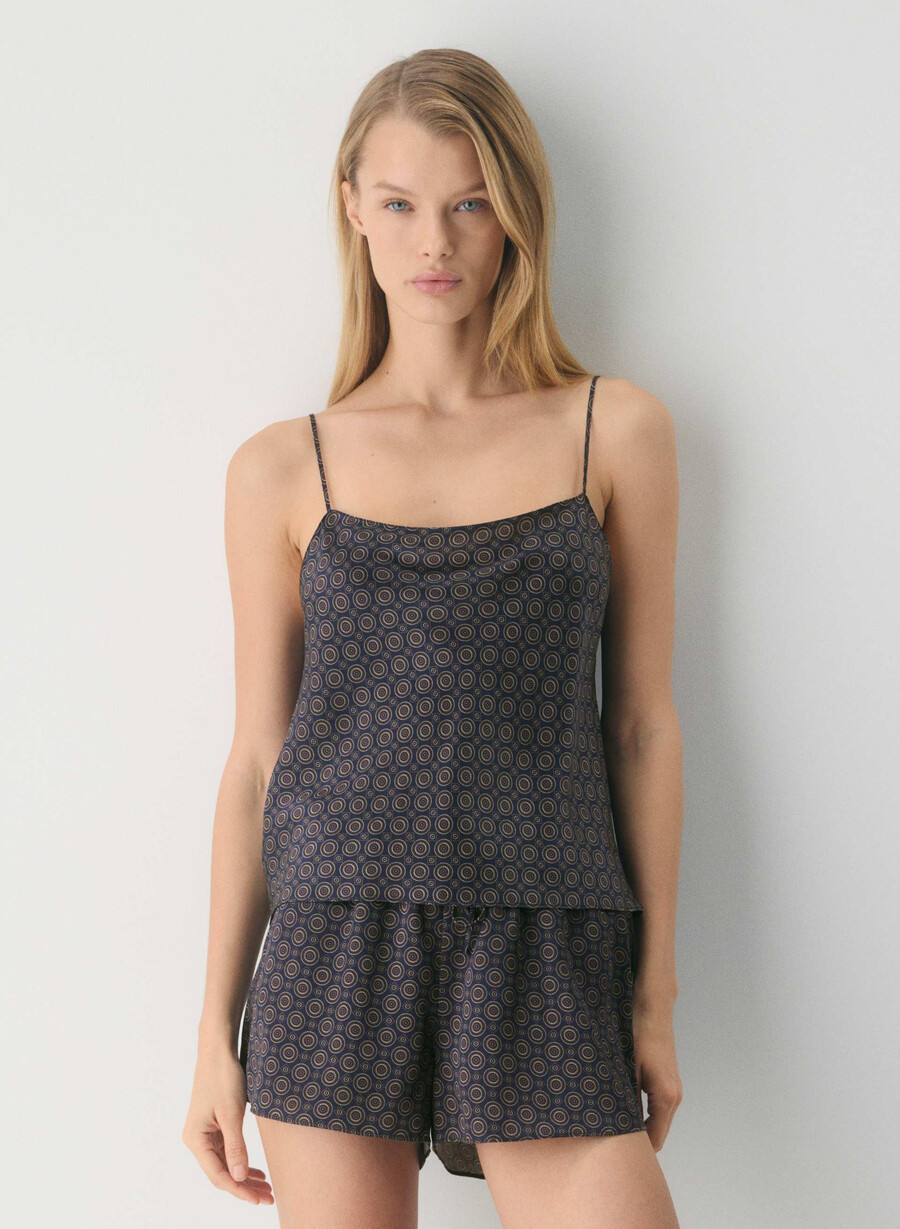 nightside silk pajama camisole admiral cardamon