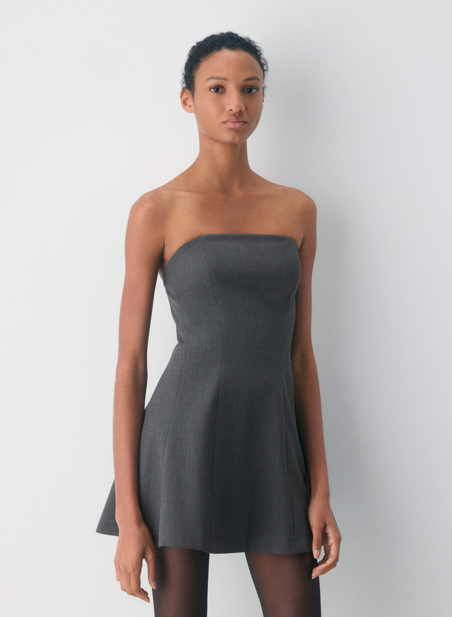 wren tube dress heather charcoal