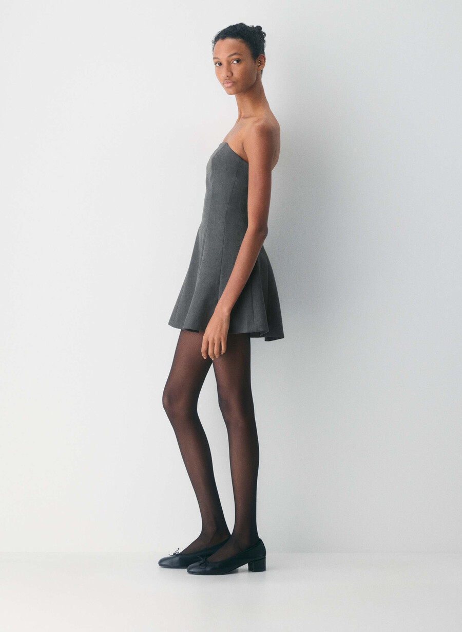 wren tube dress heather charcoal