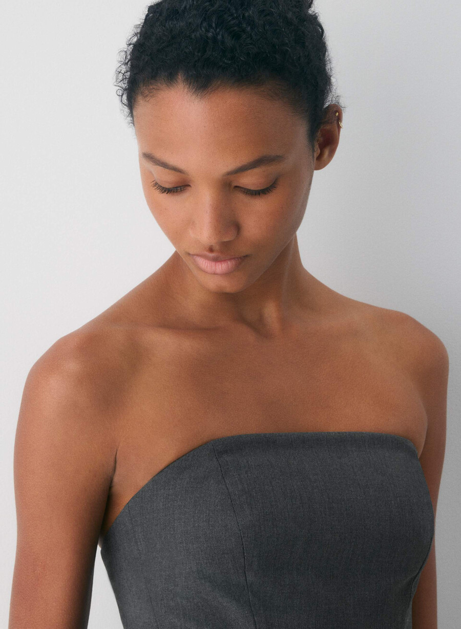 wren tube dress heather charcoal