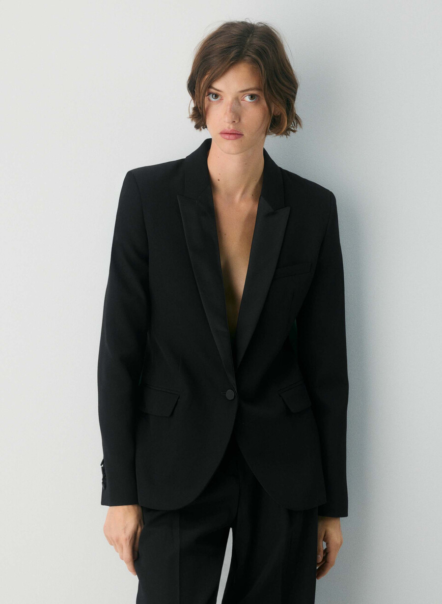 charisse wool blazer black