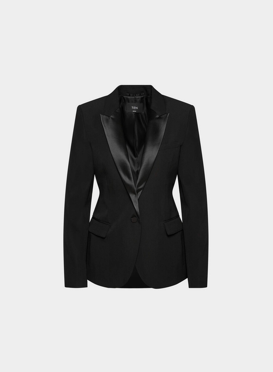 charisse wool blazer black