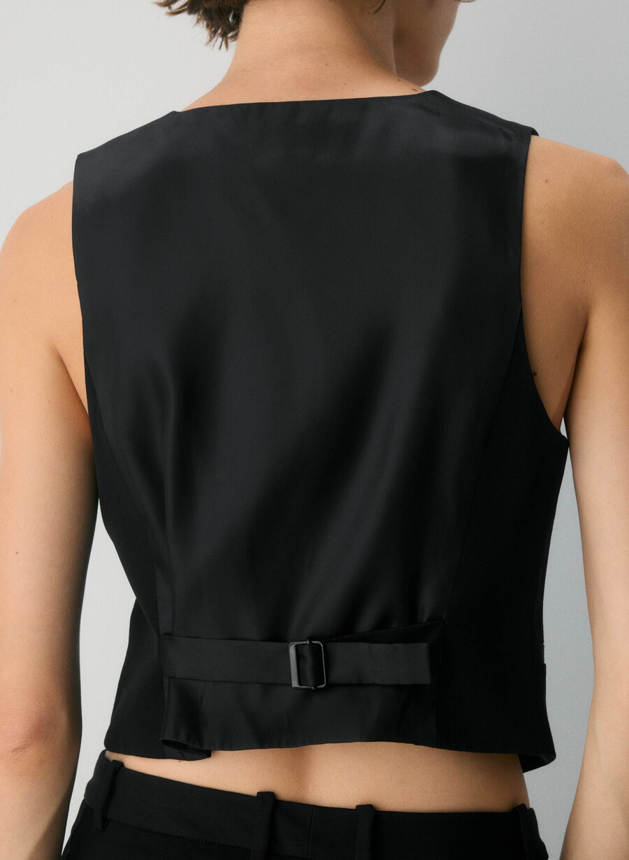 jordan wool vest black