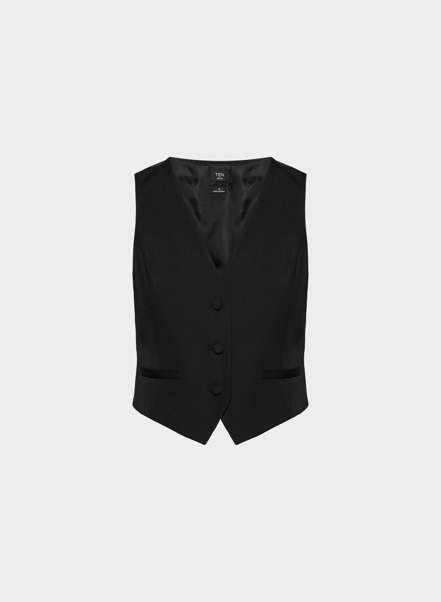 jordan wool vest black