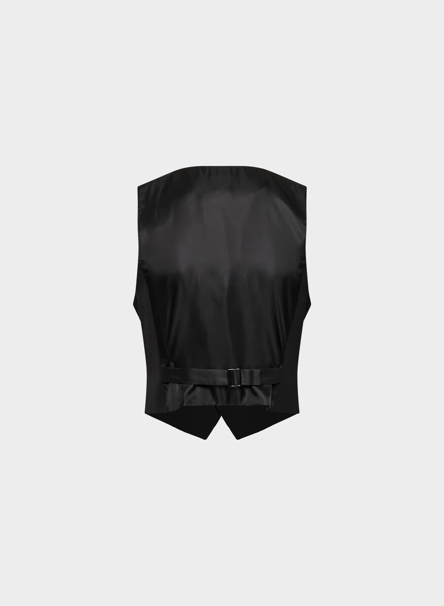 jordan wool vest black