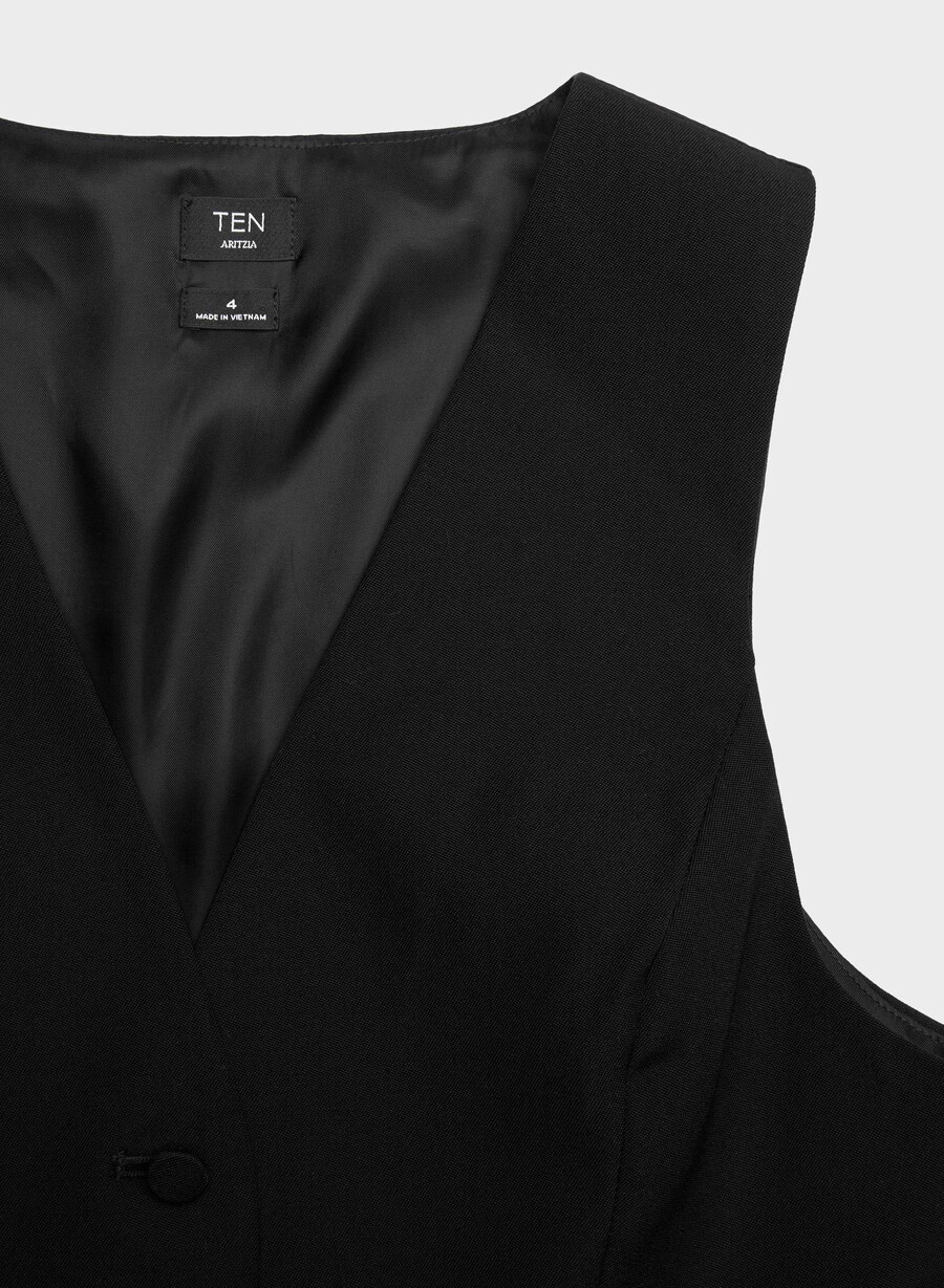 jordan wool vest black