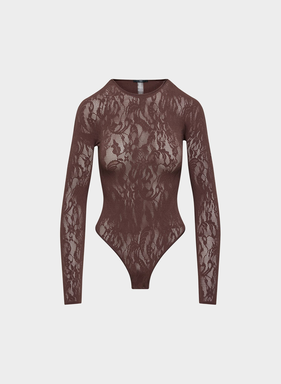 flora seamless mambo bodysuit cocoa powder brown