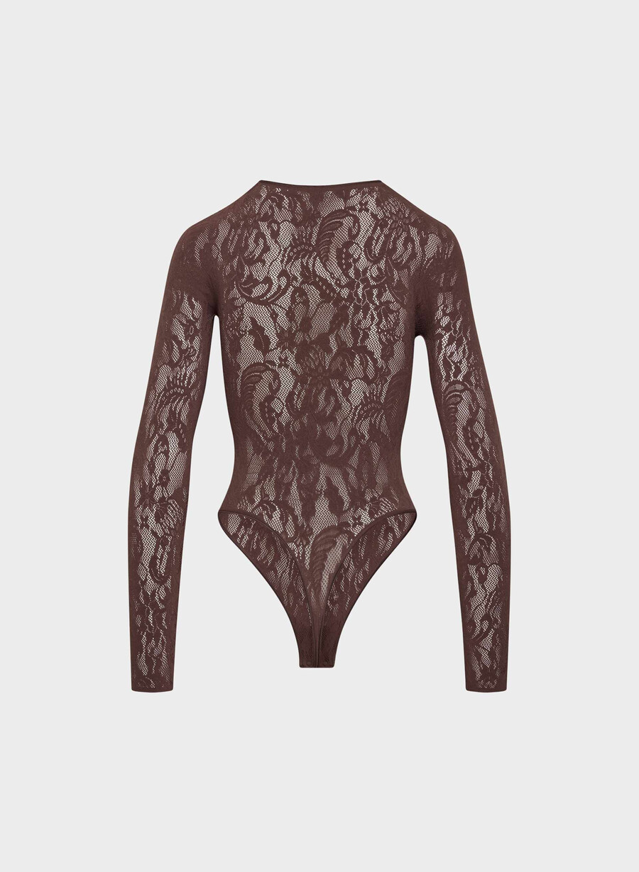 flora seamless mambo bodysuit cocoa powder brown