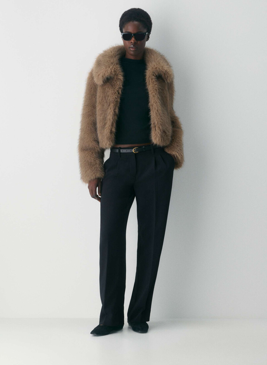 the effortless pant curve-fit lo-rise - crepette black