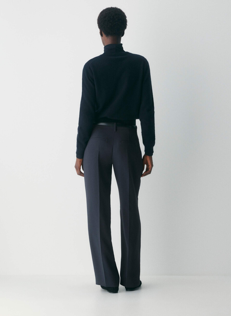 the effortless pant curve-fit lo-rise - crepette dark night navy